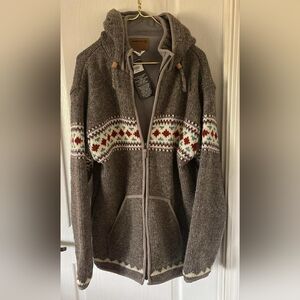 Laundromat “Bergen” 100% Wool Hooded Zip Sweater – XL – NWT – Heavyweight